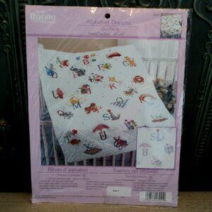 Bucilla stamped cross stitch quilt~" Alphabet Dreams"